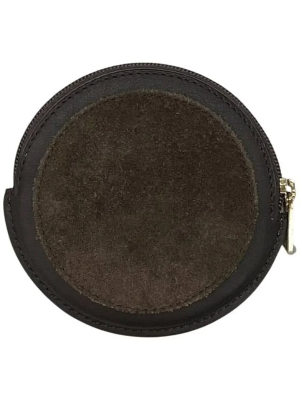 Loewe Coin Case Brown Anagram Purse Leather Suede 12 Logo Mini